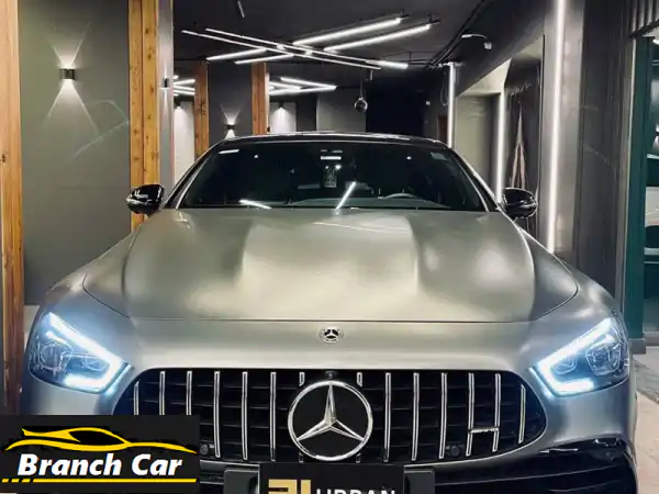 mercedes gt43 model 2022 عداد 18000 km رمادي مط فرش أسود 3000 cc 6...