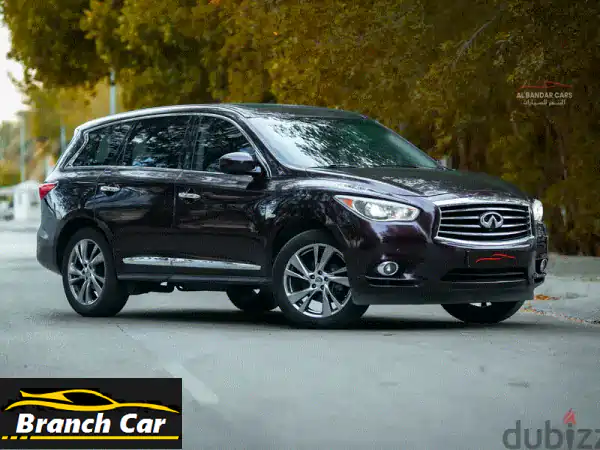 انفينيتي QX60 2014 حمراء فاخرة للبيع | مالك واحد، صيانة وكالة، 87 ألف كم | فرصة لا تُعوّض!