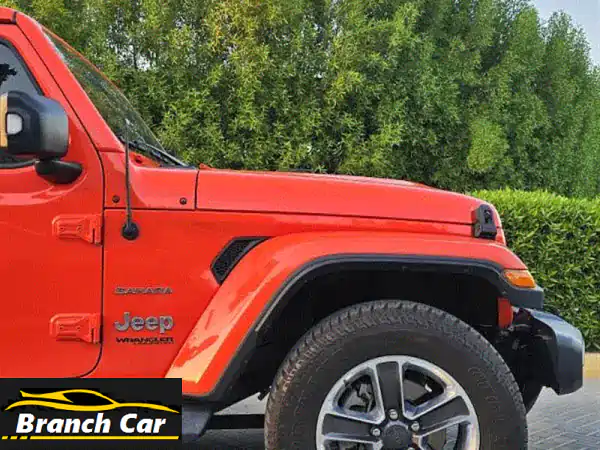 جيب رانجلر صحارى 2019 برتقالي - تحت الضمان وصيانة وكالة | مغامرة 4x4 بانتظارك!