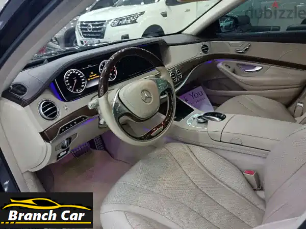 مرسيدس S400 2016 الفاخرة للبيع: صيانة وكالة، فل أوبشن ولون أسود أنيق