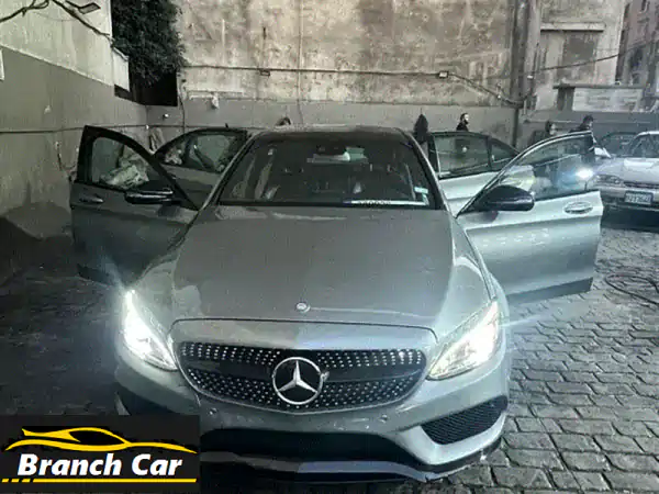 مرسيدس C-Class 2016 AMG Line رمادي - نظافة تامة وأداء لا...