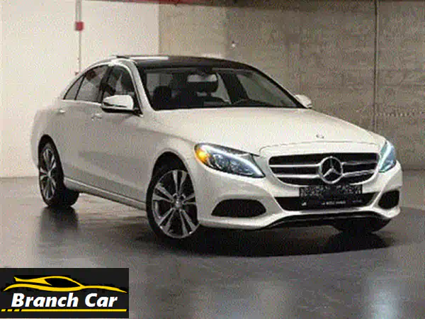 مرسيدس C300 2015 4MATIC AMG Look - بحالة الوكالة | بانوراما، جلد أحمر | مالك واحد في لبنان