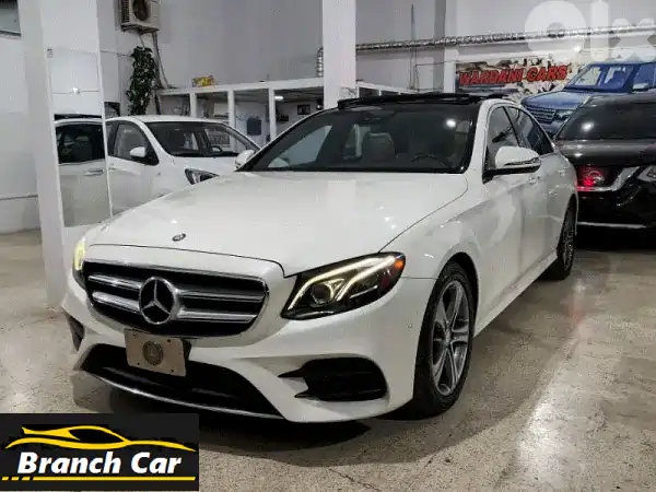 مرسيدس E300 2017 AMG Line 4MATIC بيضاء نظيفة (تقرير Carfax مثالي!)