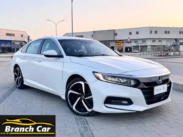 هوندا أكورد 2019 سبورت أبيض وارد | شاشة وبصمة | تمويل ميسر!