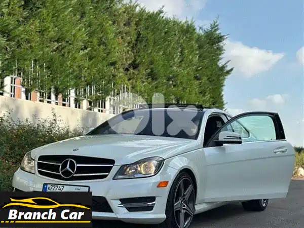 مرسيدس C250 موديل 2013 فل كامل أبيض - فتحة سقف بانوراما...