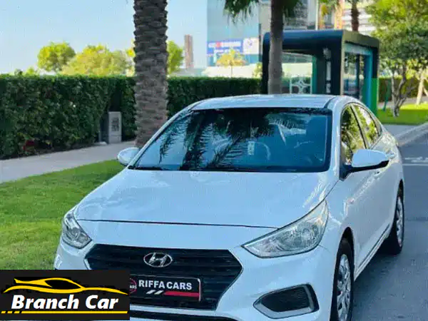للبيع: هيونداي أكسنت 2019 بيضاء | مالك واحد | حالة ممتازة | تقنيات متطورة