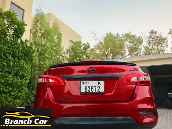 نيسان سنترا SR 2019 وارد أمريكي - أحمر خمري رياضي وفاخر | بصمة، رادار، ملكية جديدة