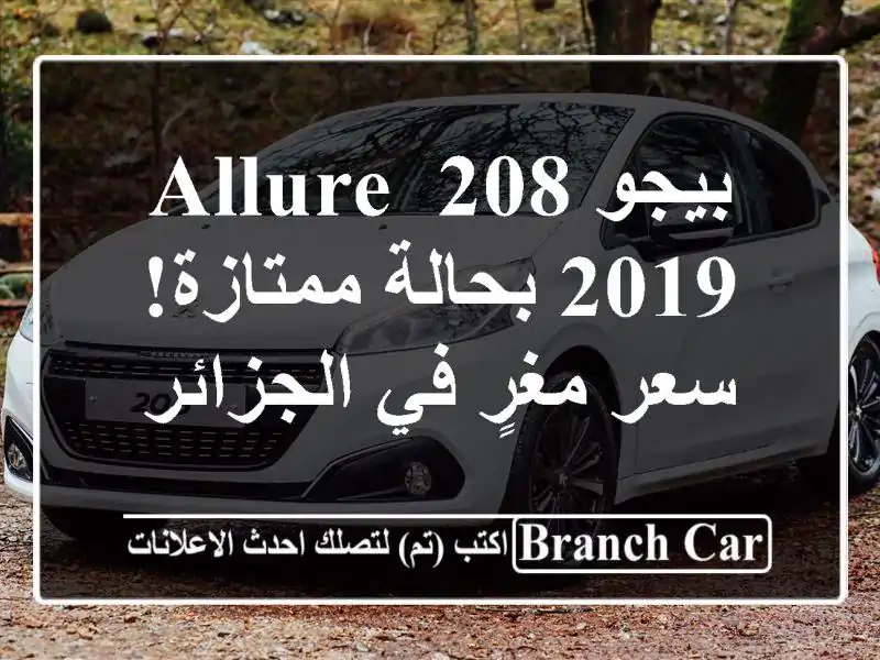 بيجو 208 Allure 2019 بحالة ممتازة! سعر مغرٍ في الجزائر