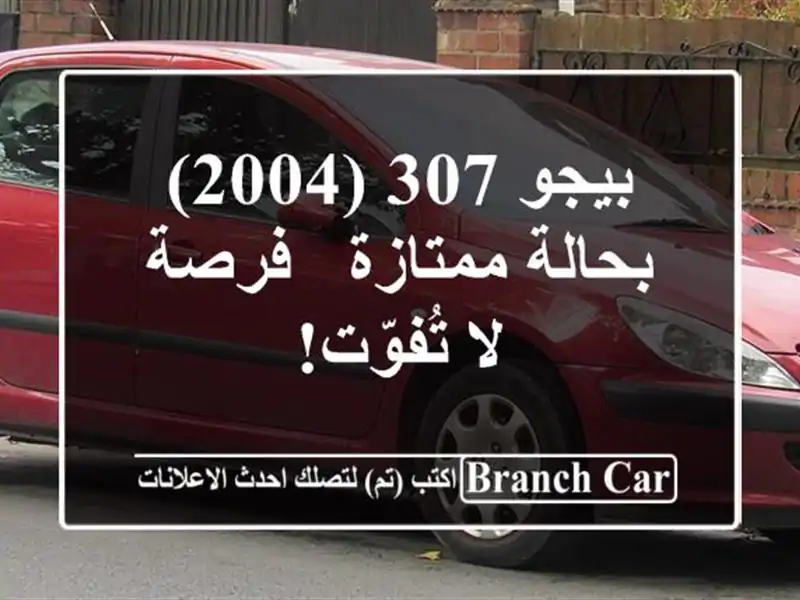 بيجو 307 (2004) بحالة ممتازة - فرصة لا تُفوّت!