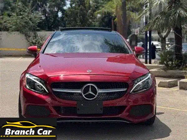 مرسيدس C 300 كوبيه AMG لاين (2017) - أسود أنيق، حالة ممتازة!
