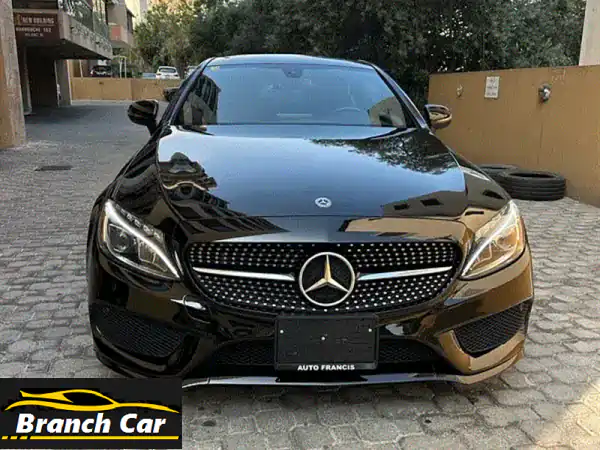 مرسيدس C 300 كوبيه AMG لاين (2017) - أسود أنيق، حالة ممتازة!