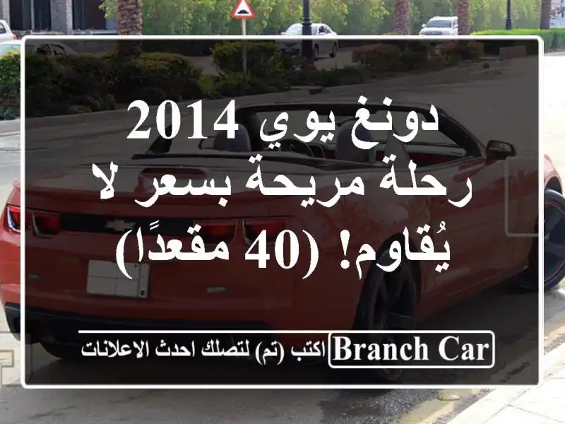 دونغ يوي 2014 - رحلة مريحة بسعر لا يُقاوم! (40 مقعدًا)