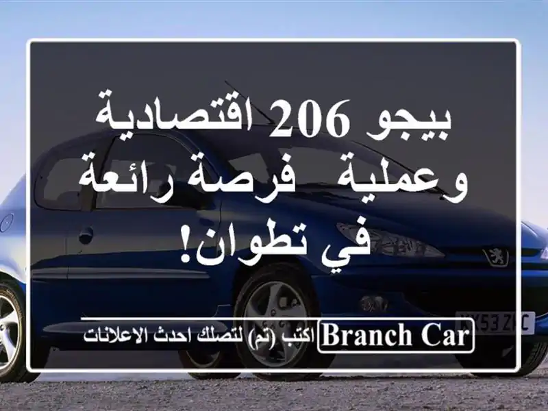بيجو 206 اقتصادية وعملية - فرصة رائعة في تطوان!
