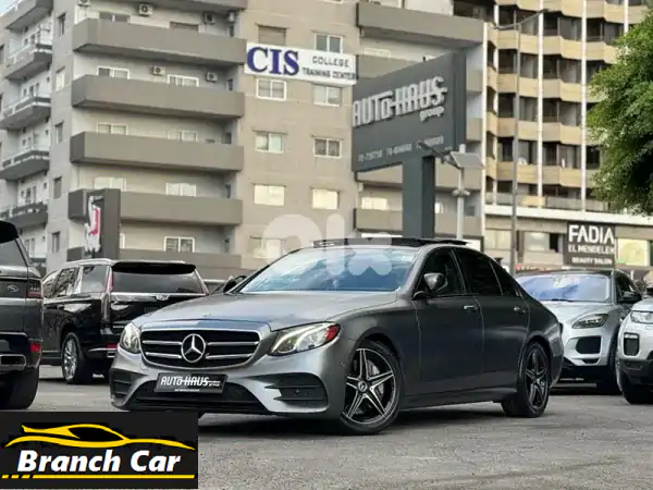 مرسيدس E300 2018 AMG لاين - لون رمادي مات فاخر! (نظيفة تماماً)