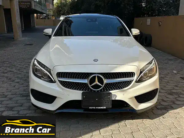 مرسيدس C 300 كوبيه AMG لاين 4MATIC 2017 - بيضاء، حالة...