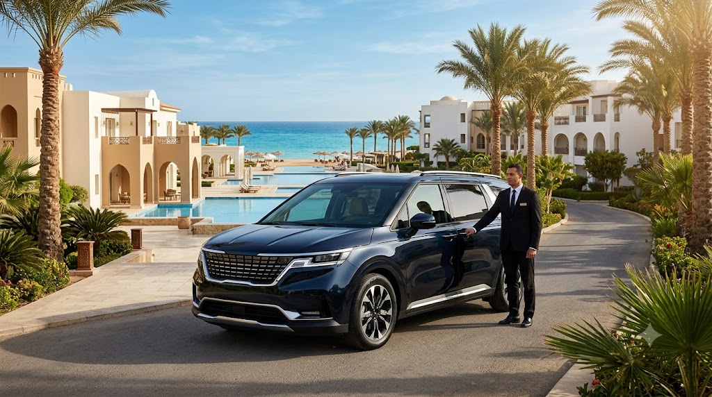 Kia Carnival 2026 Rental with Professional Chauffeur from Cairo to Hurghada and Red Sea Resorts