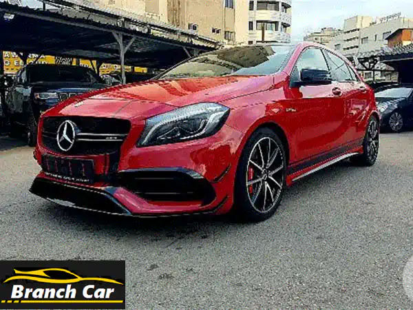 مرسيدس A45 AMG 2017 Night Edition حمراء | 375 حصان | أعلى فئة...