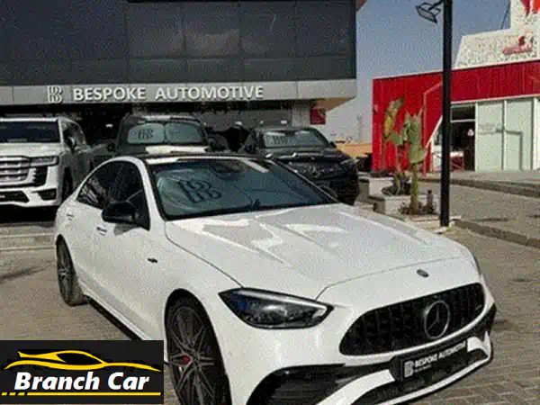 فرصة نادرة: مرسيدس C43 AMG 2023 - رخصت ولم تستعمل، 4000 كم فقط! وحش الأداء بأبيض ساحر