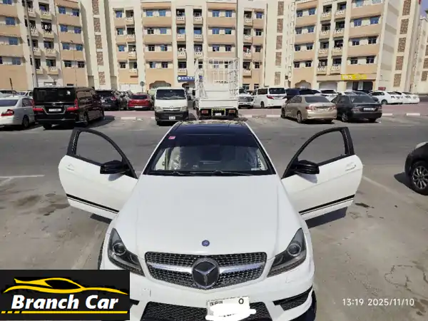 مرسيدس C250 كوبيه 2015 وارد أمريكي | تحويل AMG 63 | أبيض/بيج | بحالة الوكالة - سعر 26,000 درهم