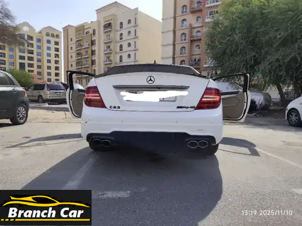 مرسيدس C250 كوبيه 2015 وارد أمريكي | تحويل AMG 63 | أبيض/بيج...