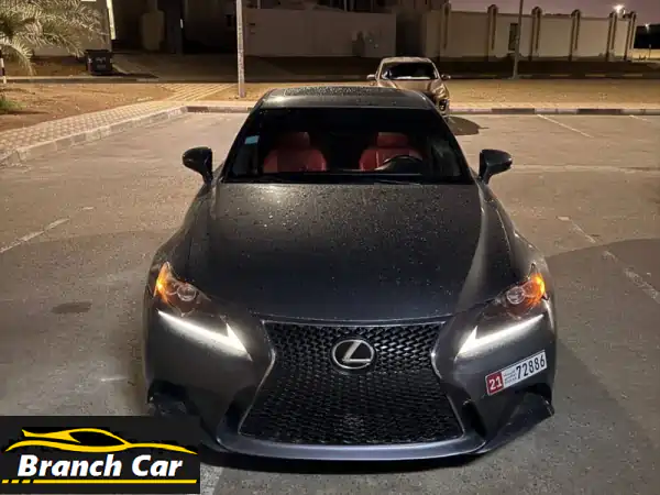 لكزس IS 250 F سبورت 2014 V6 للبيع بالعين | رمادي/أحمر | فخامة وأداء رياضي استثنائي!