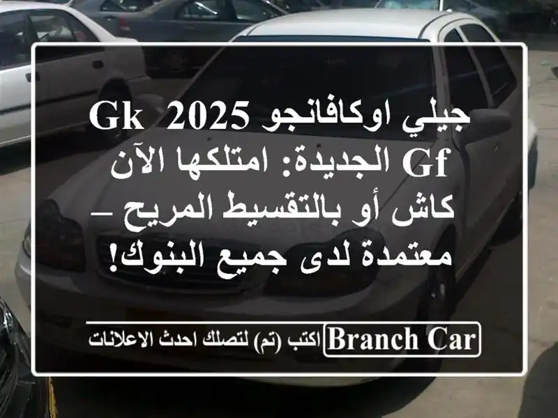 جيلي اوكافانجو 2025 GK/GF الجديدة: امتلكها الآن كاش...