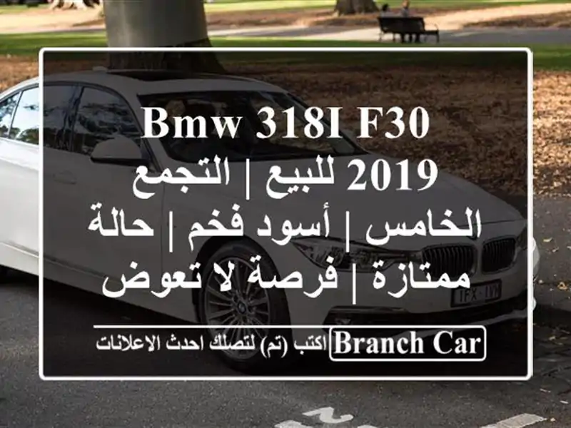 BMW 318i F30 2019 للبيع | التجمع الخامس | أسود فخم | حالة...