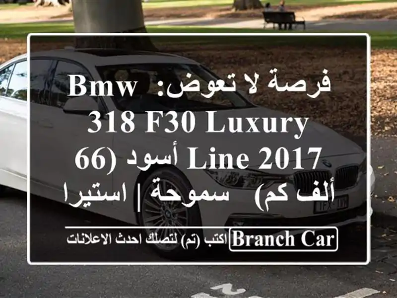 فرصة لا تعوض: BMW 318 F30 Luxury Line 2017 أسود (66 ألف كم) - سموحة...