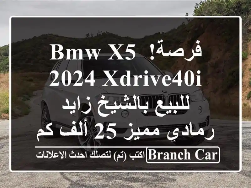 فرصة! BMW X5 2024 XDRIVE40i للبيع بالشيخ زايد - رمادي مميز 25...