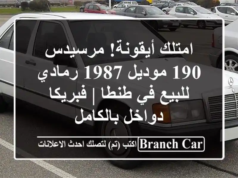امتلك أيقونة! مرسيدس 190 موديل 1987 رمادي للبيع في طنطا | فبريكا دواخل بالكامل