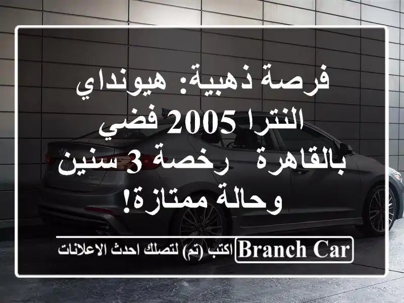 فرصة ذهبية: هيونداي النترا 2005 فضي بالقاهرة - رخصة 3...
