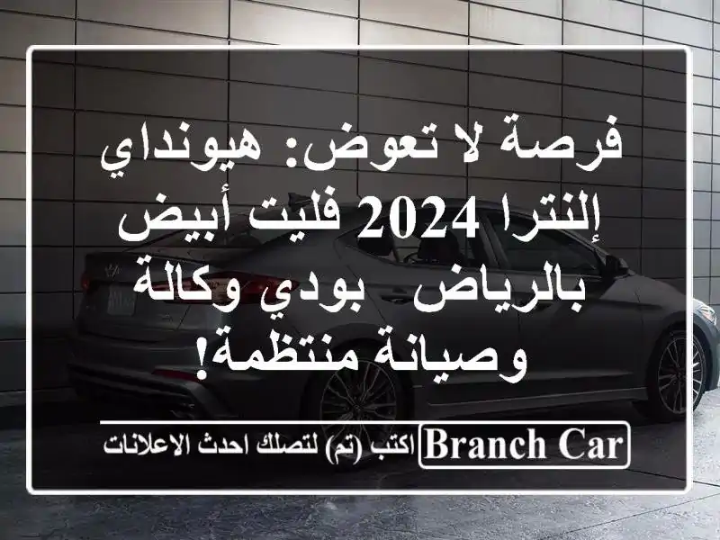 فرصة لا تعوض: هيونداي إلنترا 2024 فليت أبيض بالرياض...