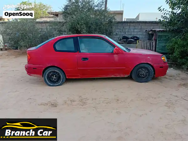 هيونداي فيرنا عدسة 2002 أوتوماتيك | حمراء جذابة في طرابلس بـ 4950 د.ل!