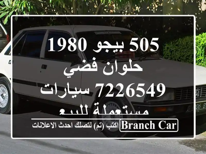 505 بيجو 1980 حلوان فضي 7226549  سيارات مستعملة للبيع