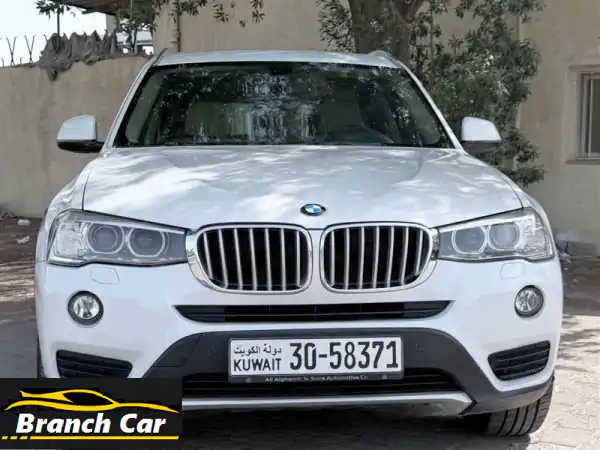 BMW X3 2015 أبيض صدفي – 72 ألف كلم فقط! فخامة وأداء...