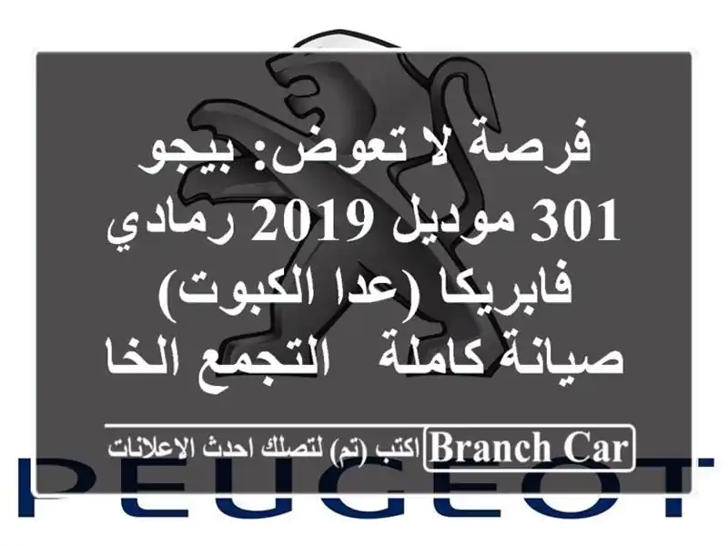 فرصة لا تعوض: بيجو 301 موديل 2019 رمادي - فابريكا...
