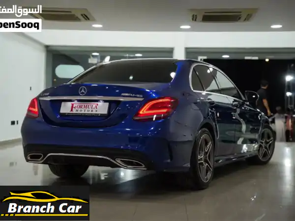 امتلك الفخامة الآن: مرسيدس C200 AMG 2019 خليجي (فل أوبشن) أزرق مذهل بمسقط – كلاس C نظيفة جداً