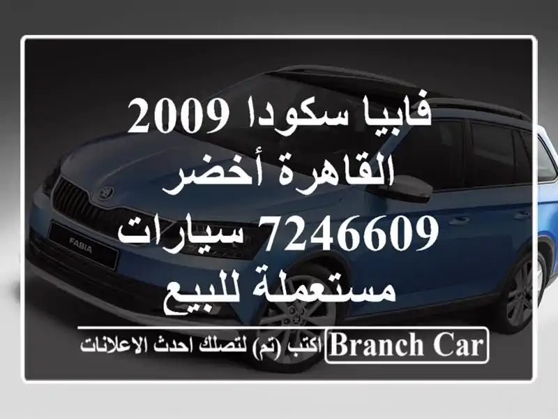 فابيا سكودا 2009 القاهرة أخضر 7246609  سيارات مستعملة للبيع