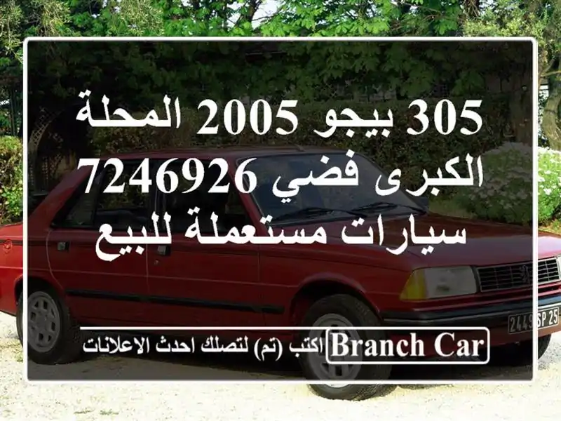 305 بيجو 2005 المحلة الكبرى فضي 7246926  سيارات مستعملة للبيع
