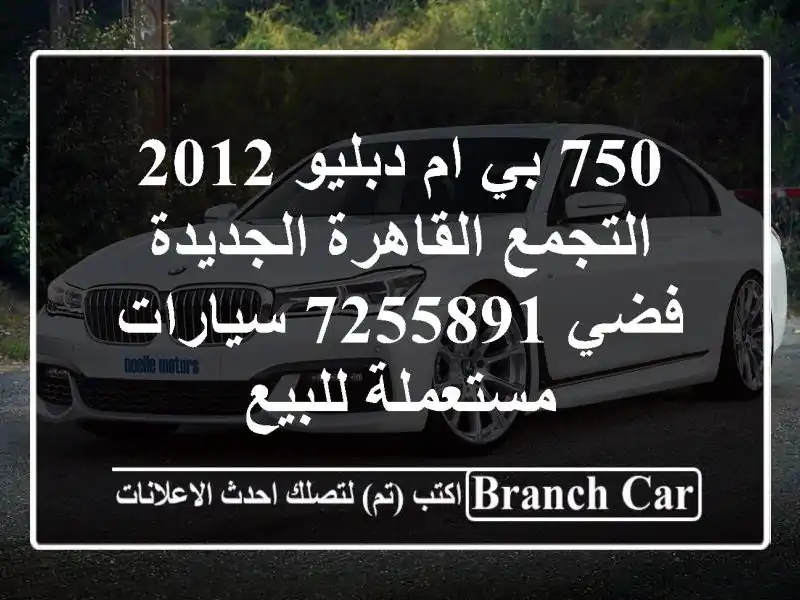 750 بي ام دبليو 2012 التجمع  القاهرة الجديدة فضي 7255891...