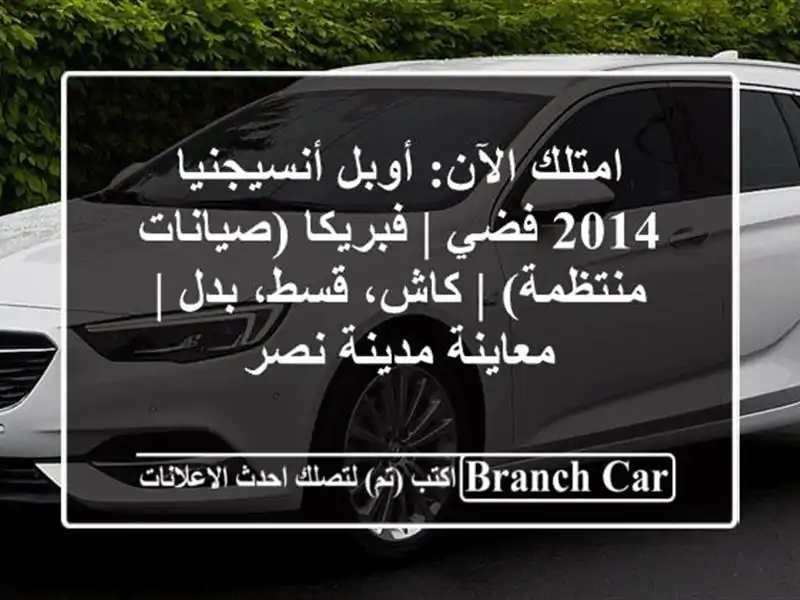 امتلك الآن: أوبل أنسيجنيا 2014 فضي | فبريكا...