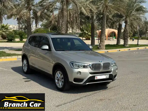 bmw x3/2017 (beige) mileage 99800 km, full option alloy wheel, sensors, bluetooth, cruise control, .