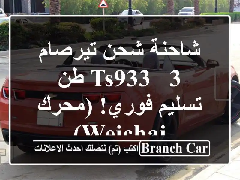 شاحنة شحن تيرصام TS933 - 3 طن - تسليم فوري! (محرك Weichai)