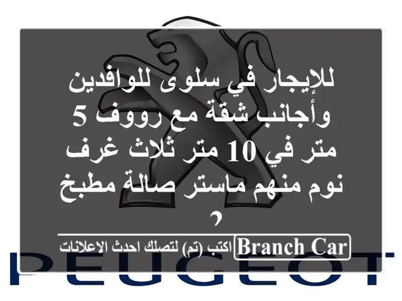 للإيجار في سلوى للوافدين وأجانب شقة مع رووف 5 متر في...