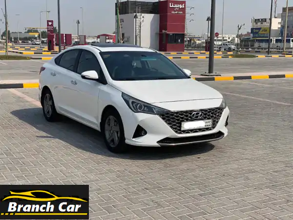 hyundai accent 2021 (white) mileage 125950 km, full option alloy wheel, sensors, camera, cruise ...