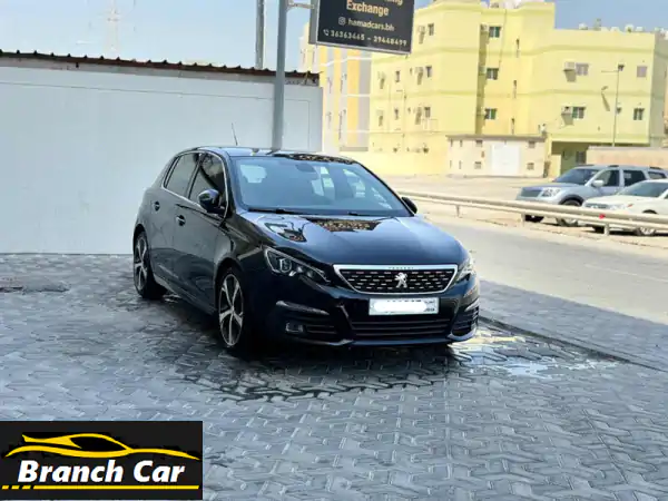 peugeot 308 gt 2018 (black) mileage 93000 km, full option alloy wheel, sensors, bluetooth, ...