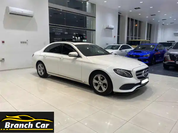 mercedes benz e 200/2017 (white) mileage 85000 km, full option alloy wheel, sensors, bluetooth, ...