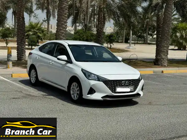 hyundai accent 2021 (white) mileage 80400 km, mid option alloy wheel, sensors, cruise control, ...