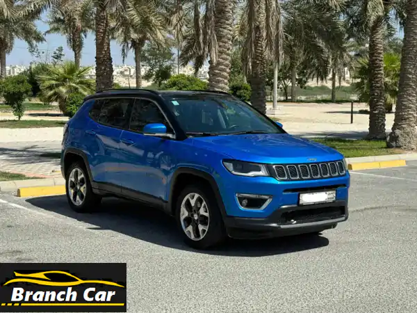 jeep compass limited 2019 (blue) mileage 43200 km, full option alloy wheel, sensors, camera, cruise