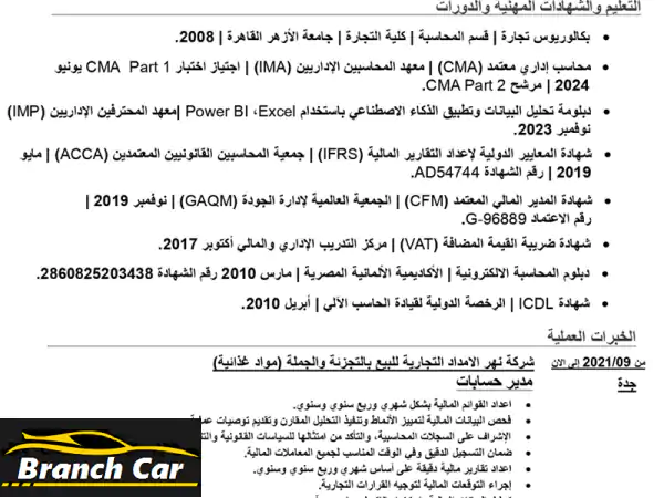 مدير حسابات خبرة 14 سنة (ifrs, cfm, cma in progress, data analysis, vat) السعودية في جدة (ابحث عن ..